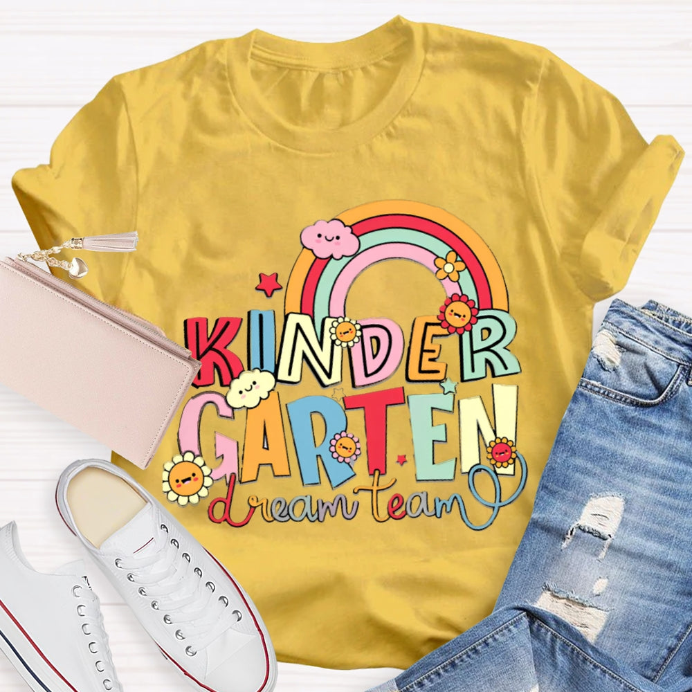 Personalized Grade Kindergarten Dream Team Shirt