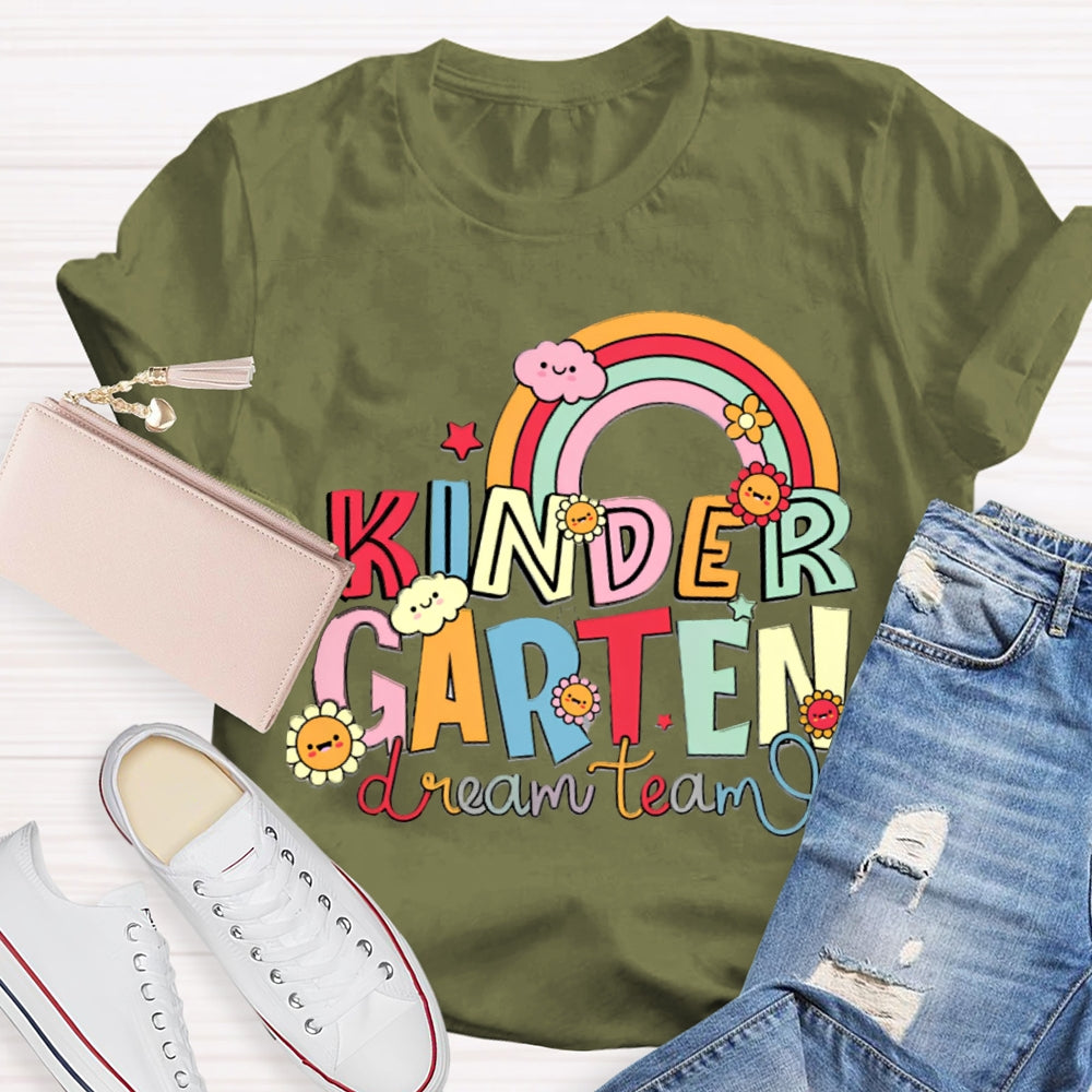Personalized Grade Kindergarten Dream Team Shirt