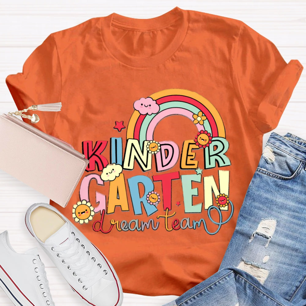 Personalized Grade Kindergarten Dream Team Shirt