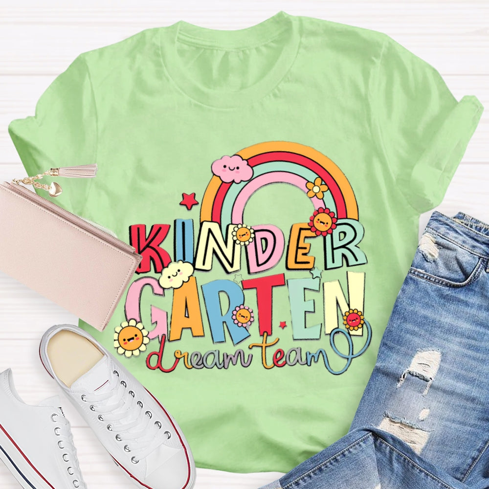 Personalized Grade Kindergarten Dream Team Shirt