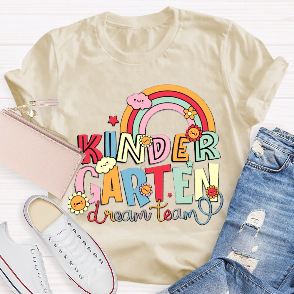 Personalized Grade Kindergarten Dream Team Shirt
