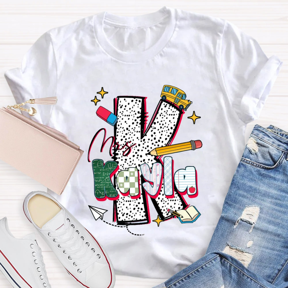 Personalized Name K is For Kayle T-shirt