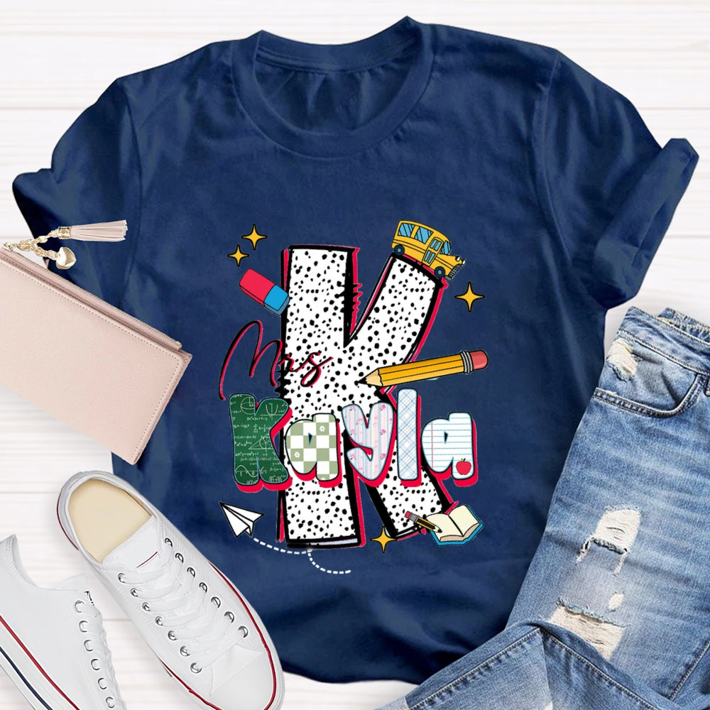 Personalized Name K is For Kayle T-shirt