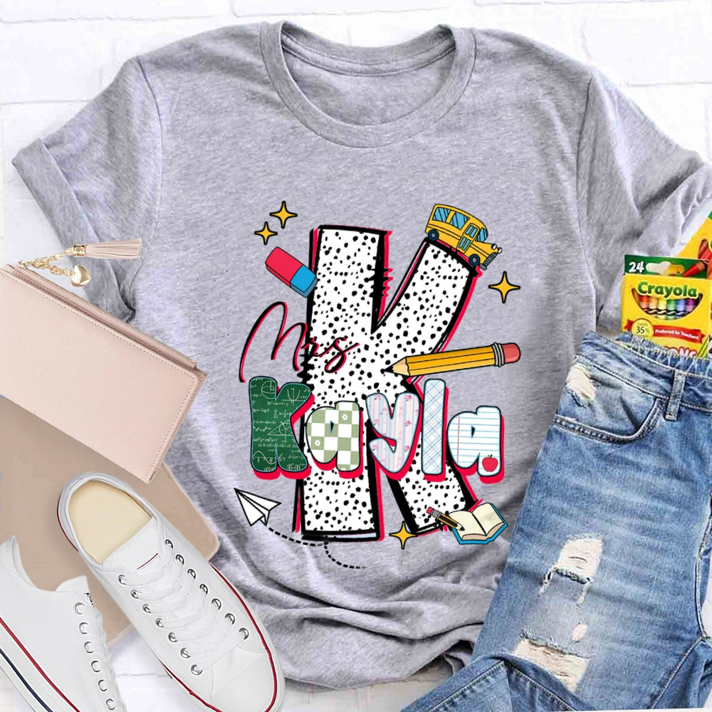 Personalized Name K is For Kayle T-shirt