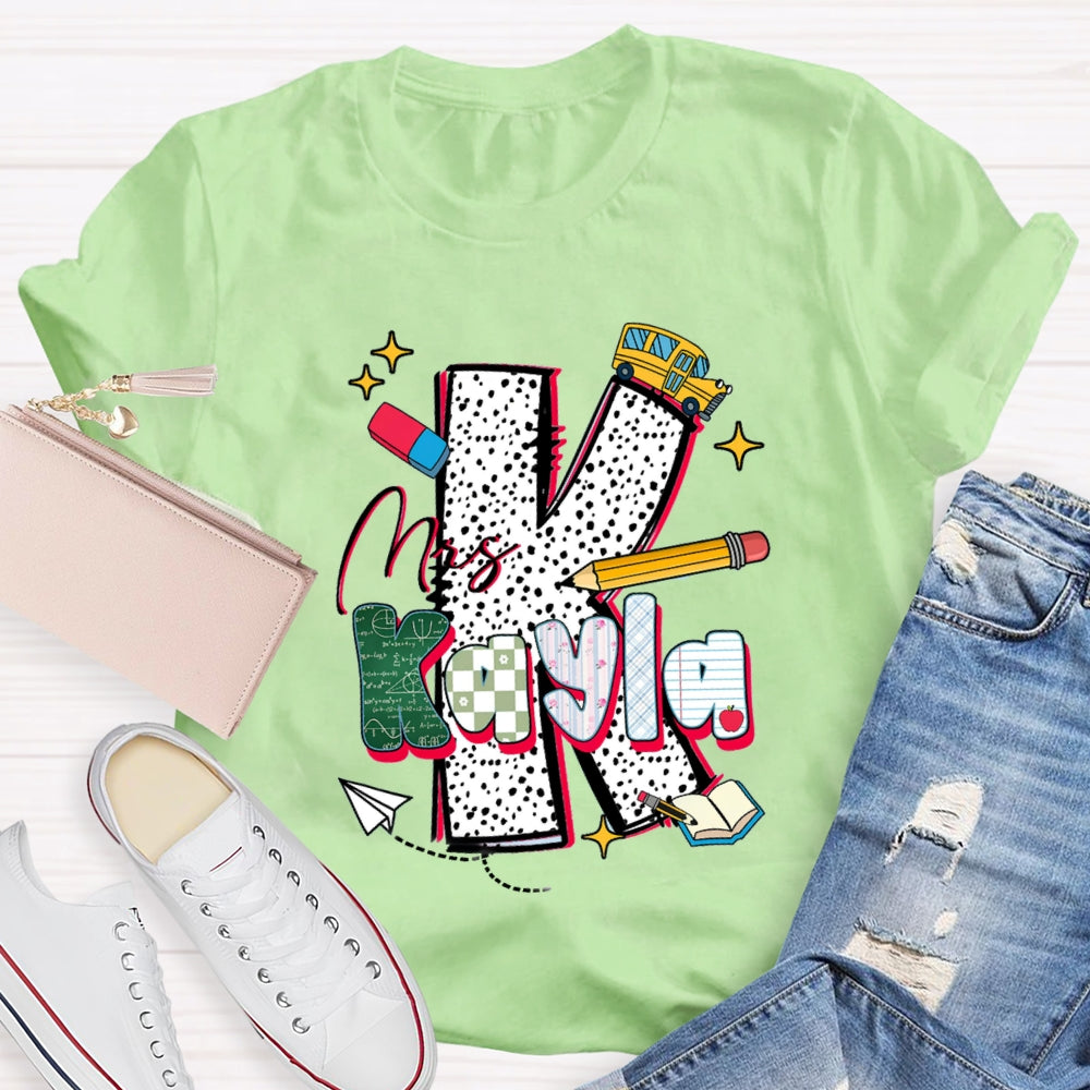 Personalized Name K is For Kayle T-shirt