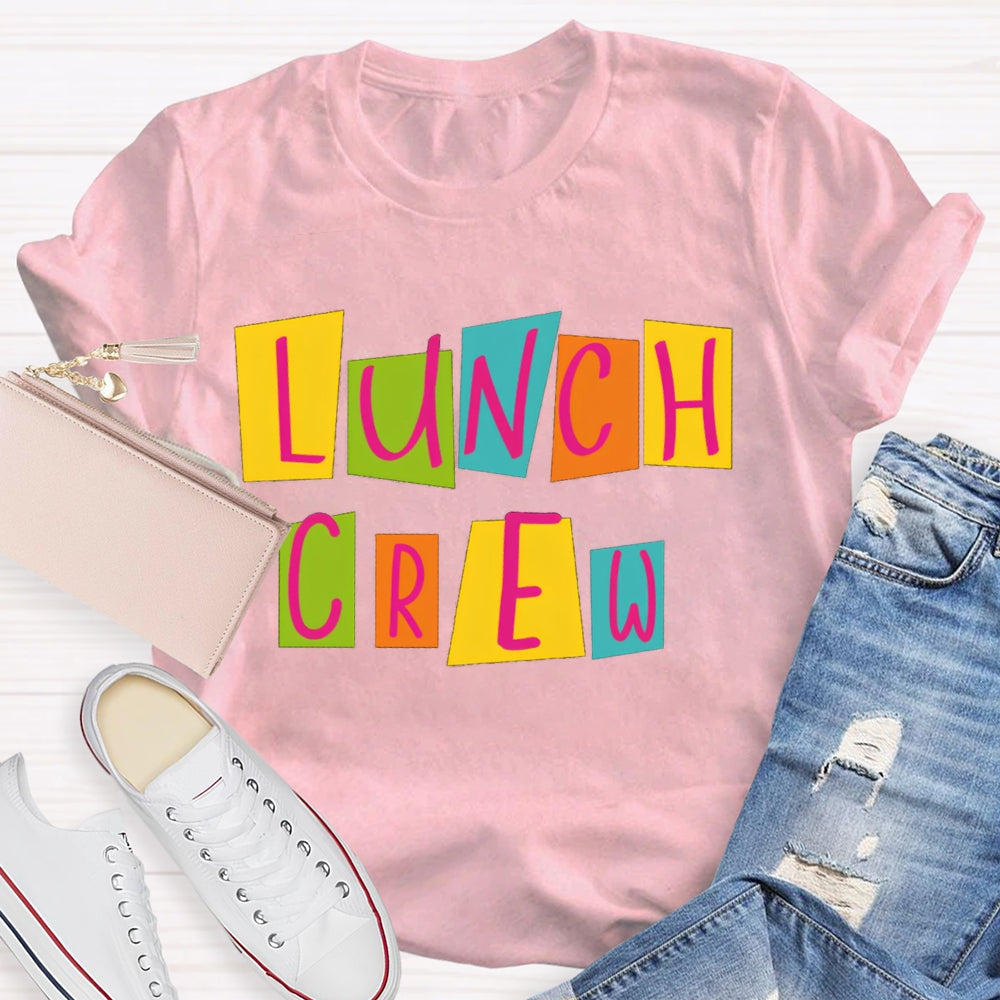 Lunch Crew Colored Squares T-shirt