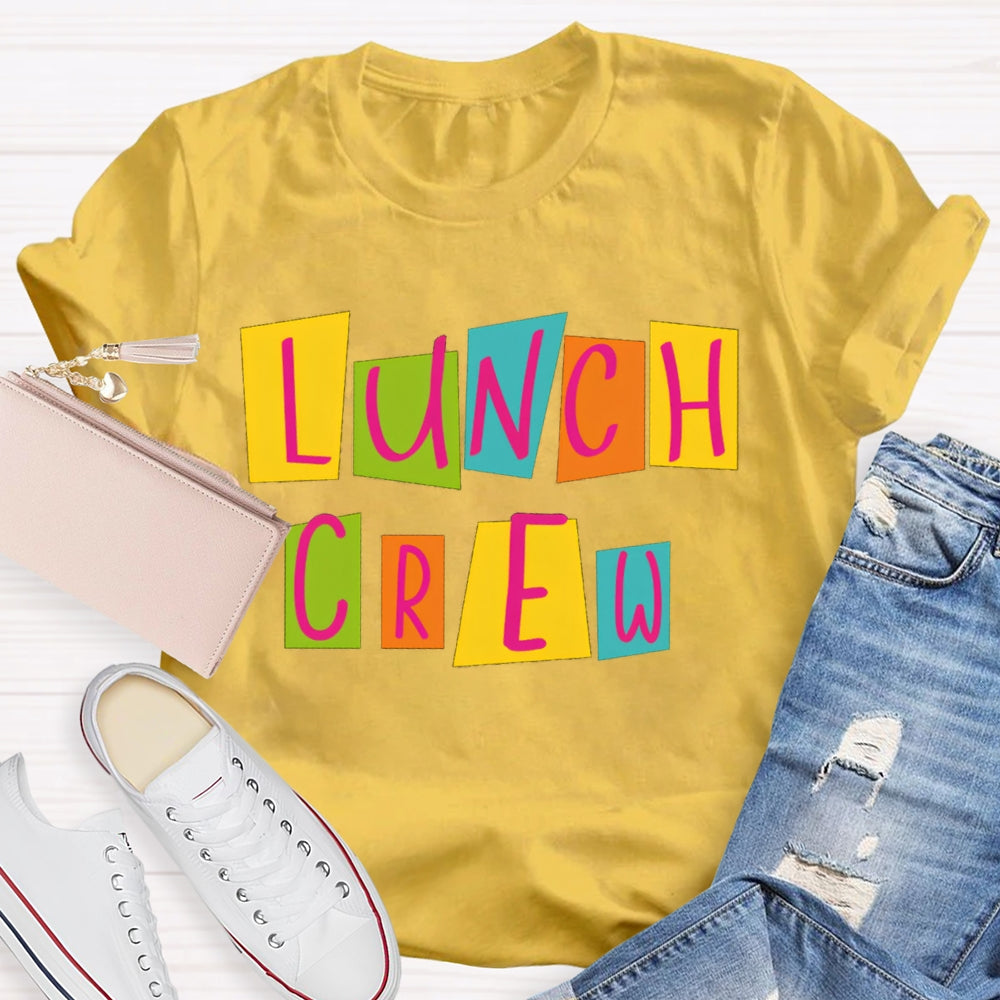 Lunch Crew Colored Squares T-shirt