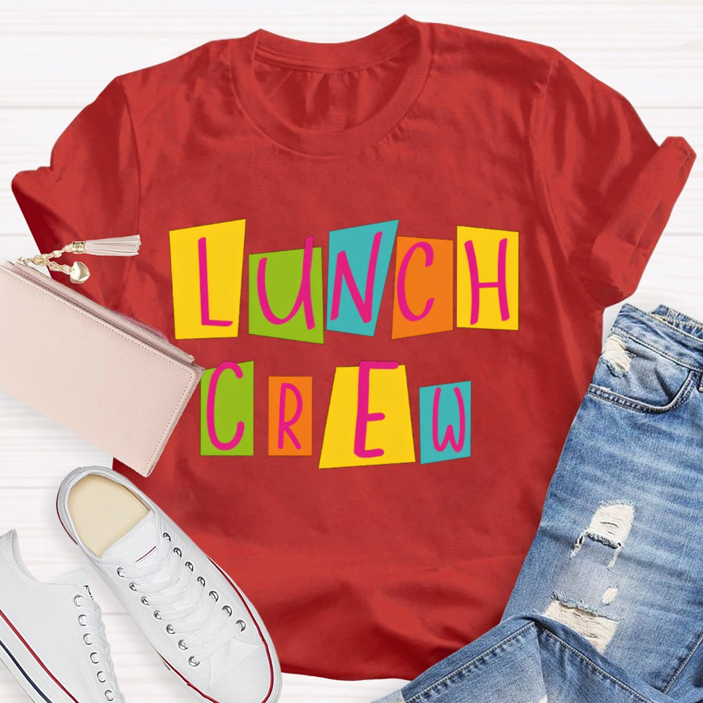 Lunch Crew Colored Squares T-shirt