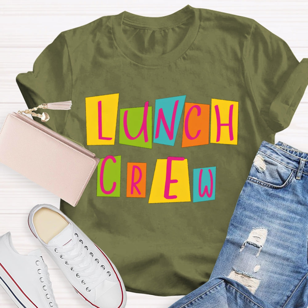 Lunch Crew Colored Squares T-shirt