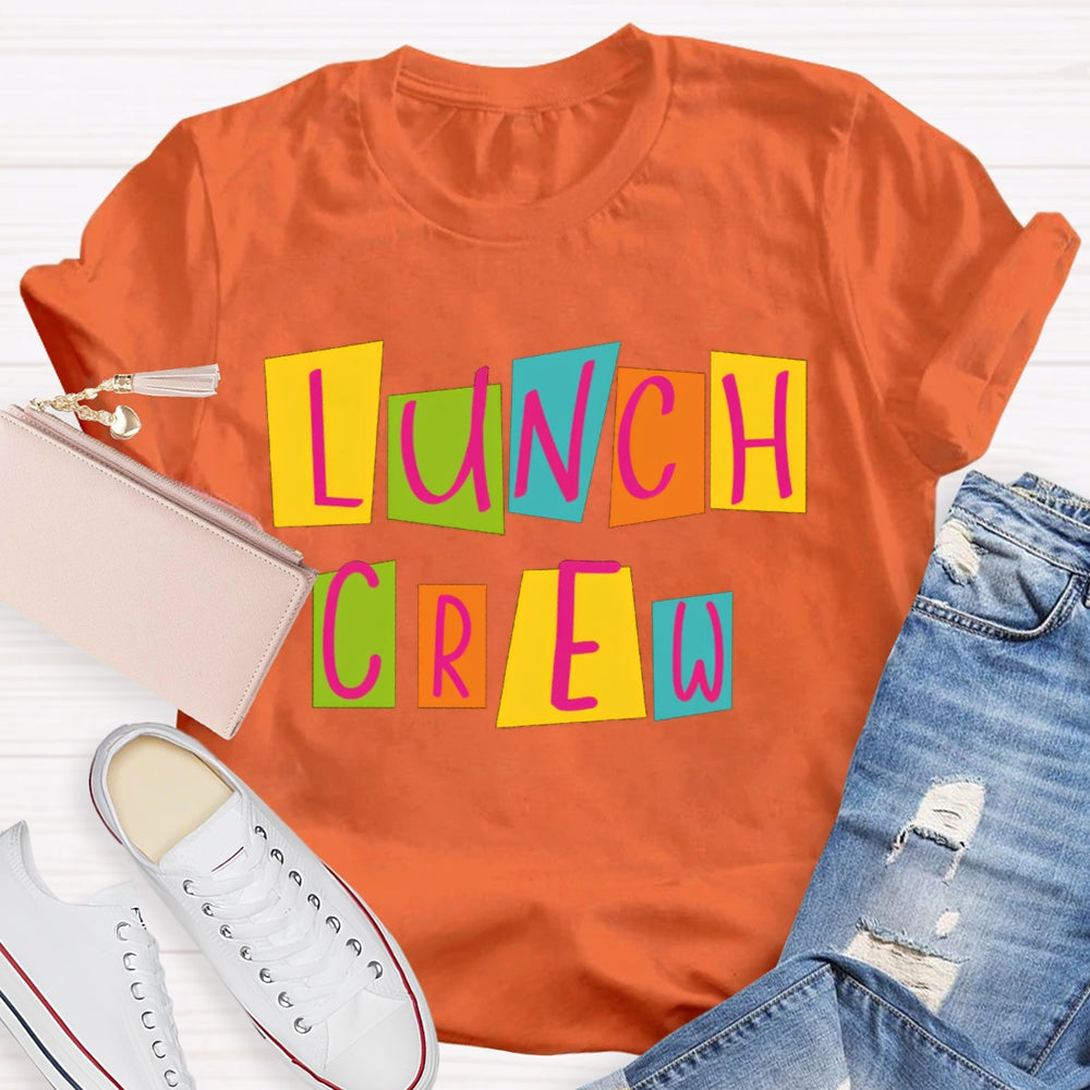 Lunch Crew Colored Squares T-shirt