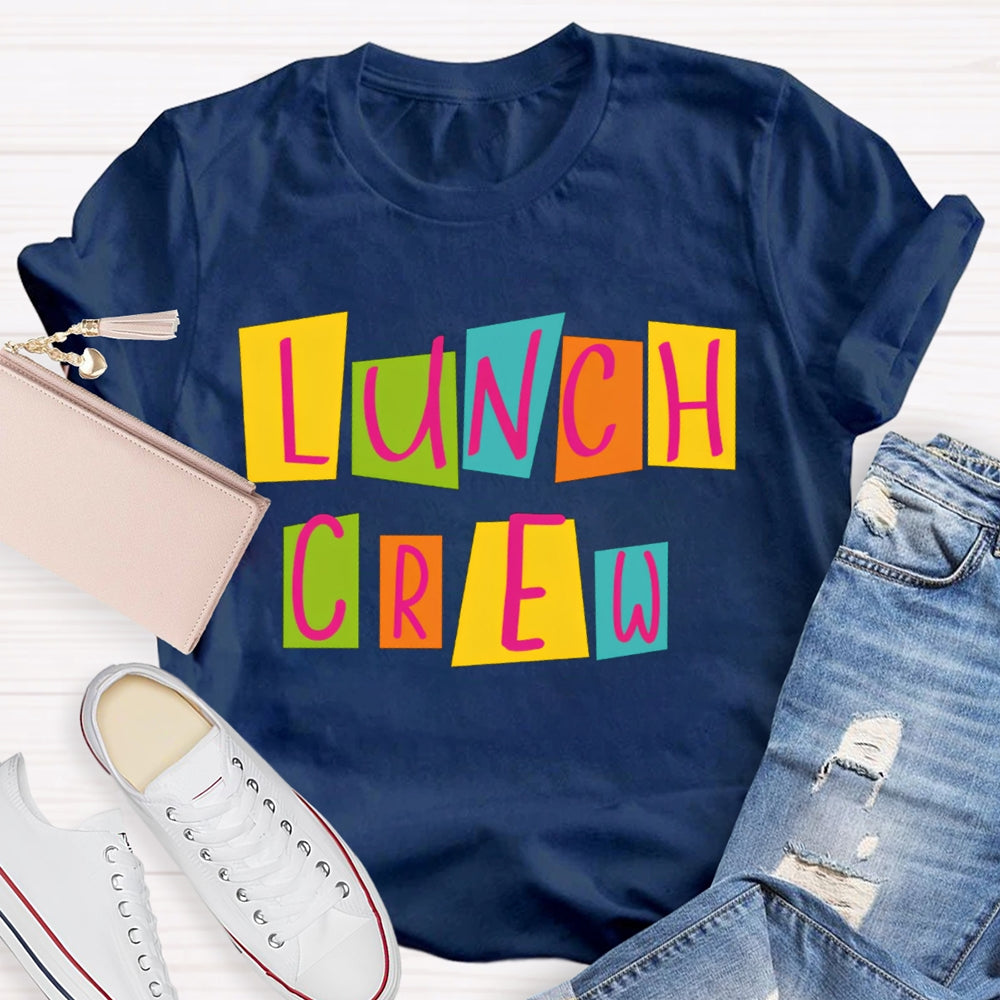 Lunch Crew Colored Squares T-shirt
