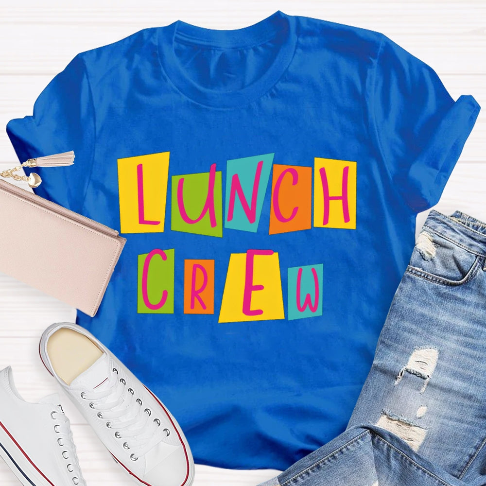Lunch Crew Colored Squares T-shirt