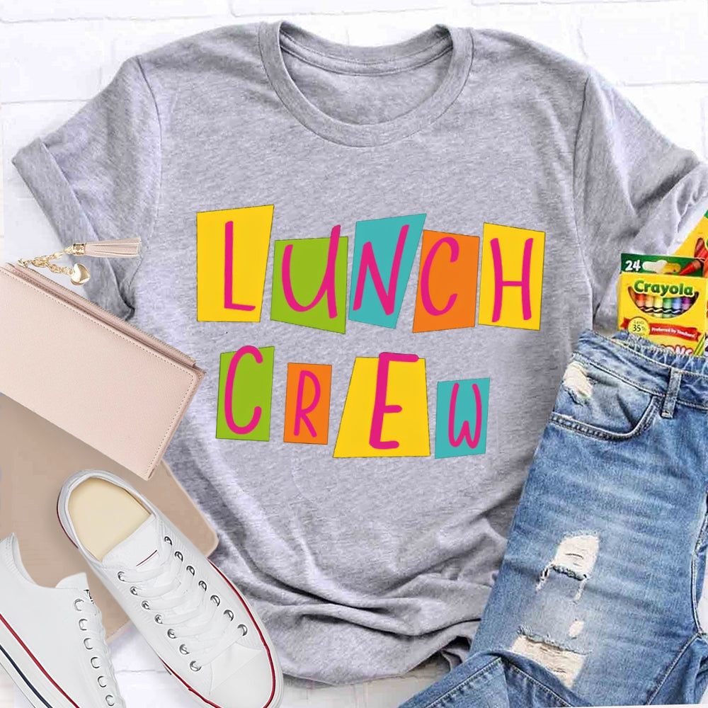 Lunch Crew Colored Squares T-shirt