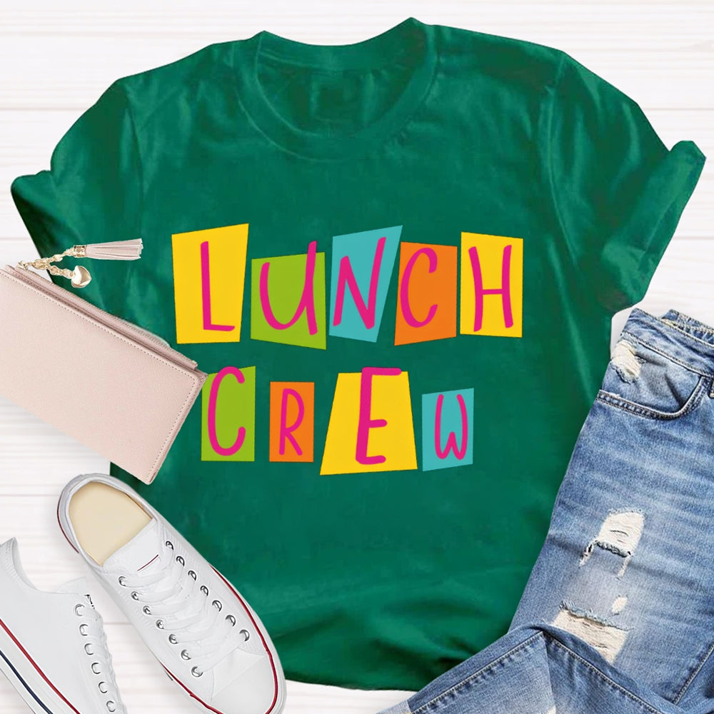 Lunch Crew Colored Squares T-shirt