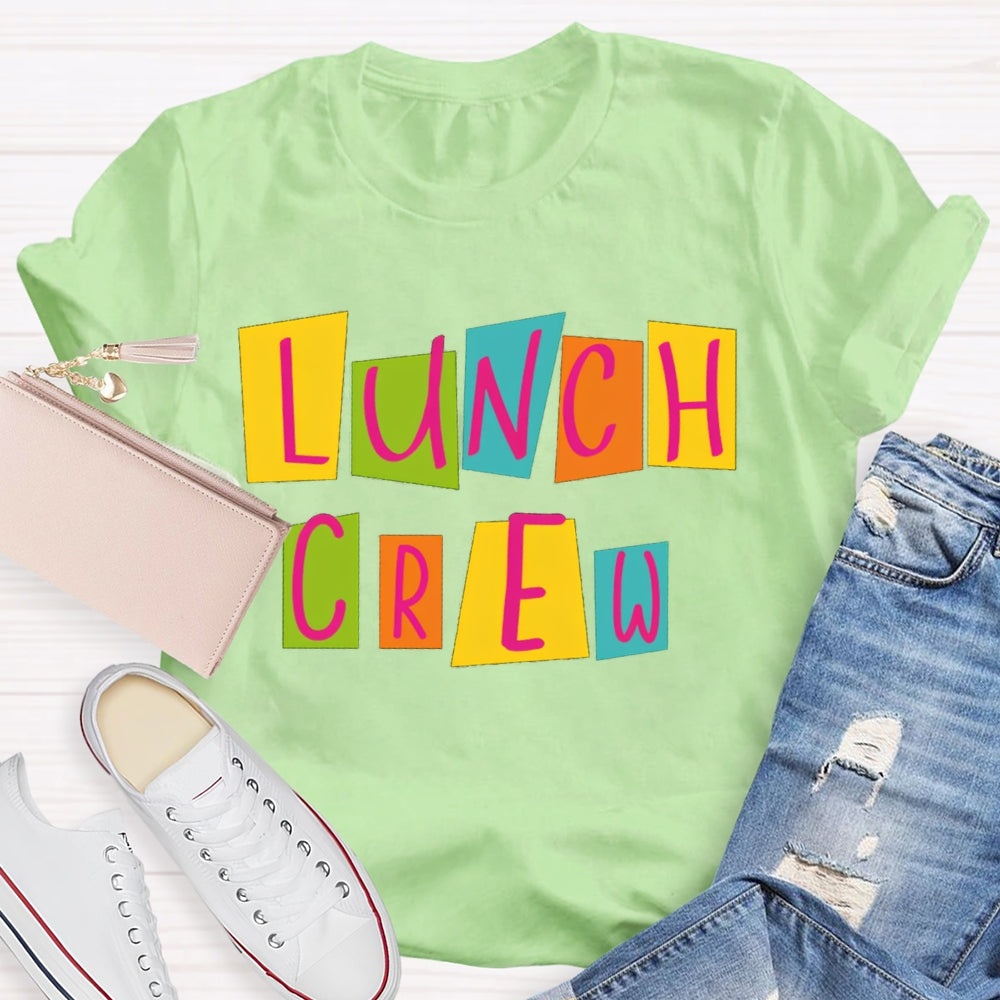 Lunch Crew Colored Squares T-shirt