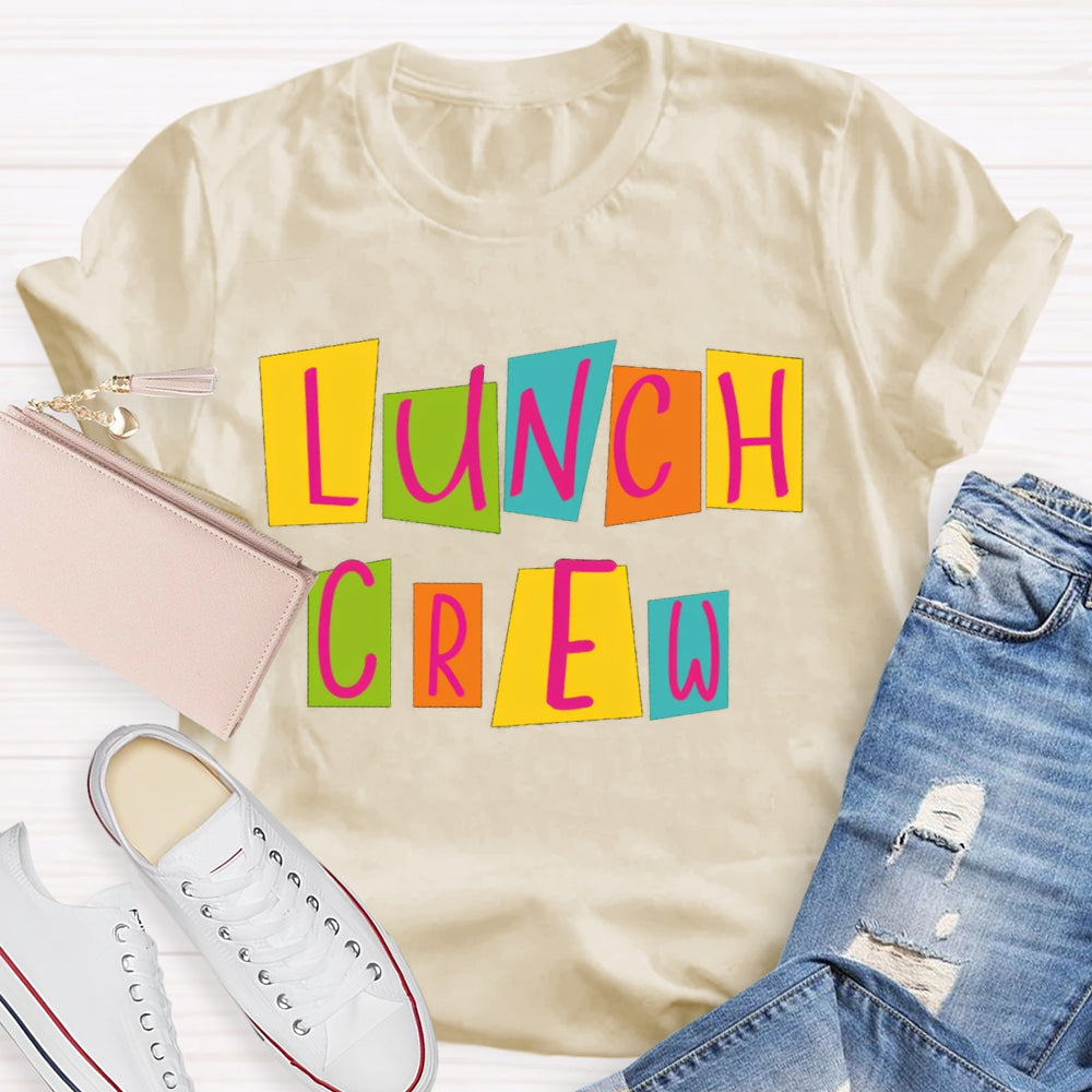 Lunch Crew Colored Squares T-shirt