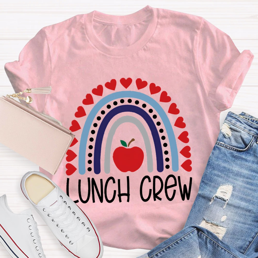 Lunch Crew Red Apple And Small Heart T-shirt