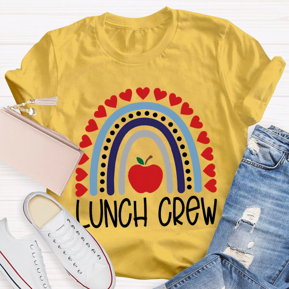 Lunch Crew Red Apple And Small Heart T-shirt
