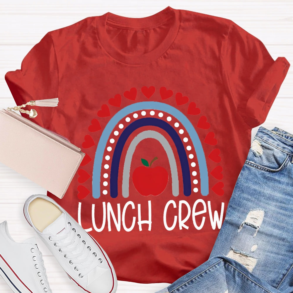 Lunch Crew Red Apple And Small Heart T-shirt