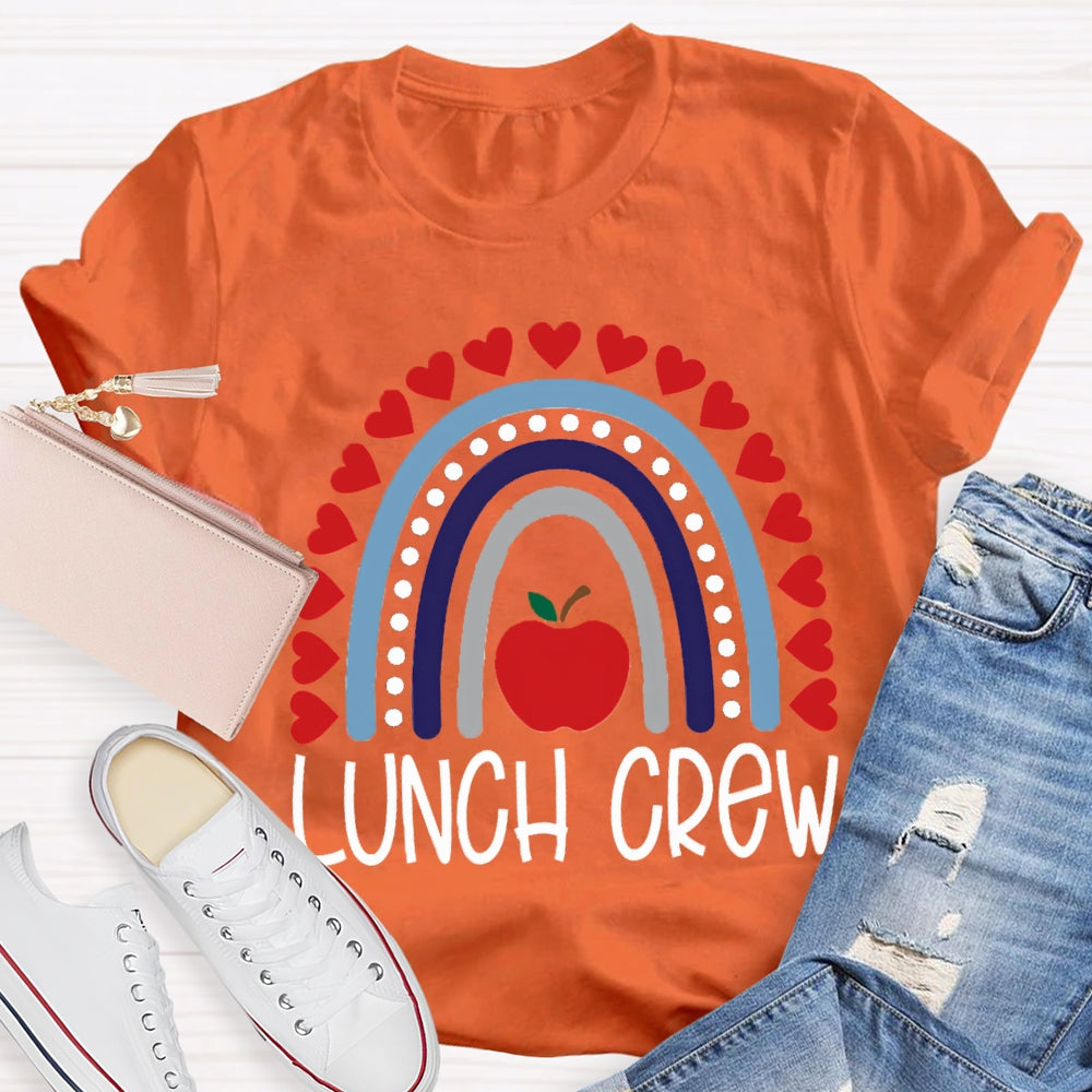 Lunch Crew Red Apple And Small Heart T-shirt