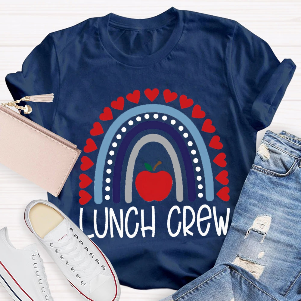 Lunch Crew Red Apple And Small Heart T-shirt
