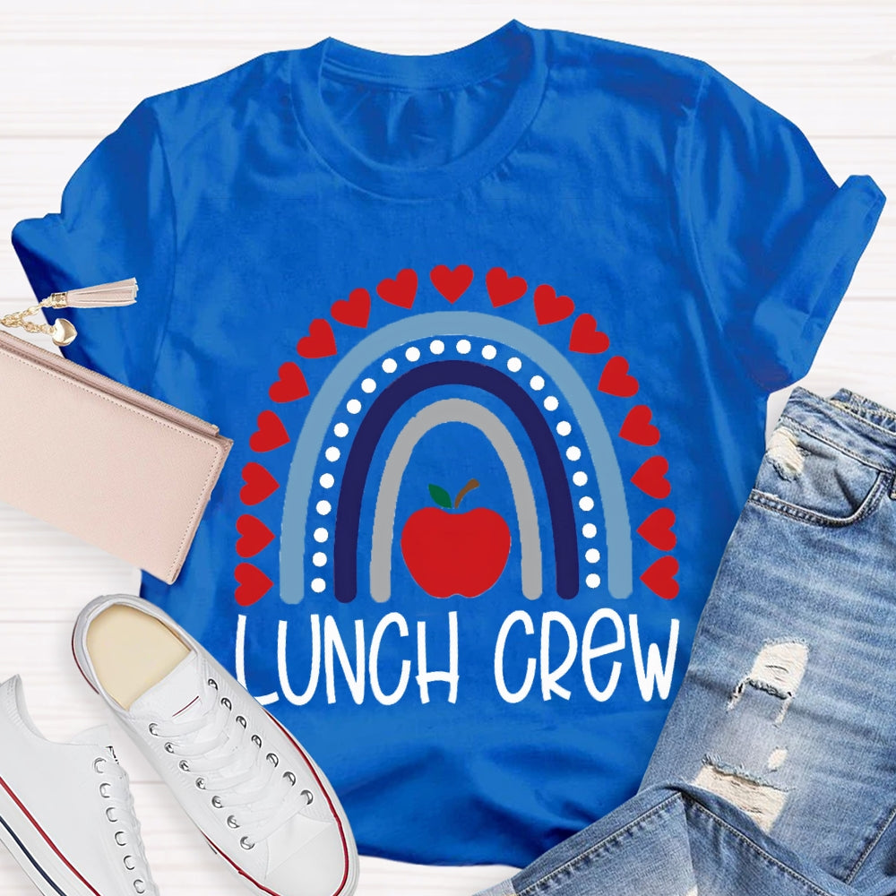 Lunch Crew Red Apple And Small Heart T-shirt