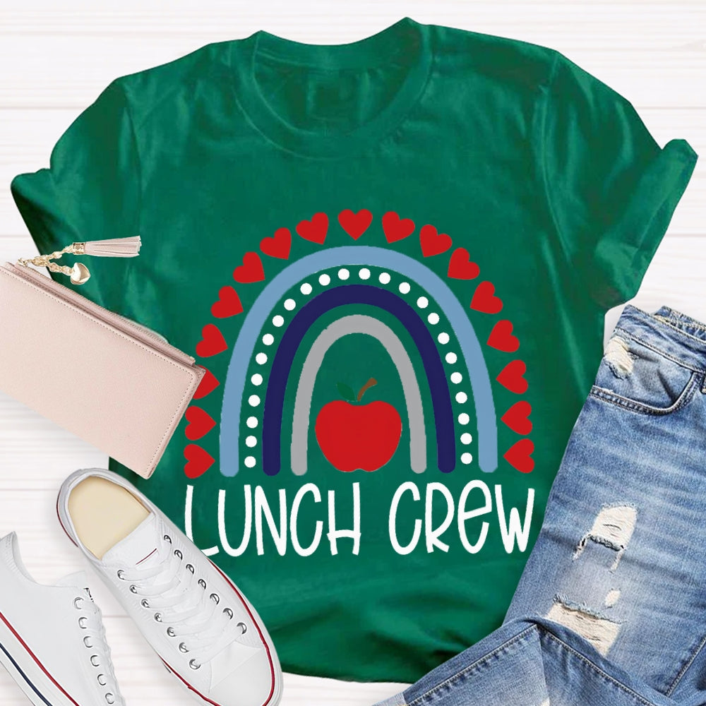 Lunch Crew Red Apple And Small Heart T-shirt
