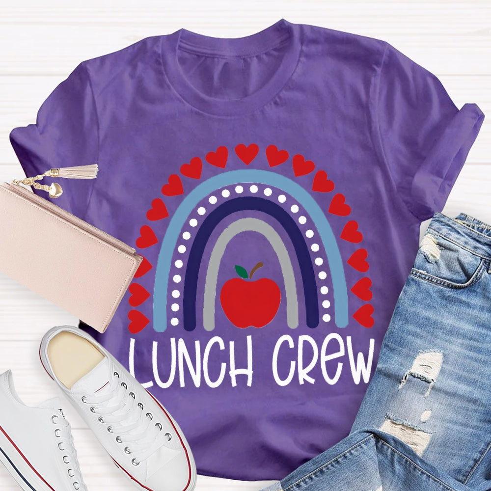 Lunch Crew Red Apple And Small Heart T-shirt