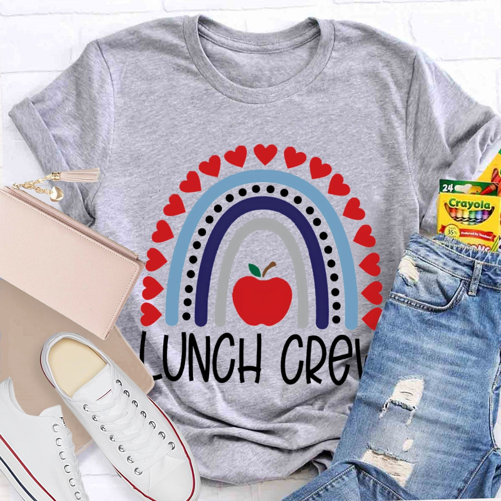 Lunch Crew Red Apple And Small Heart T-shirt
