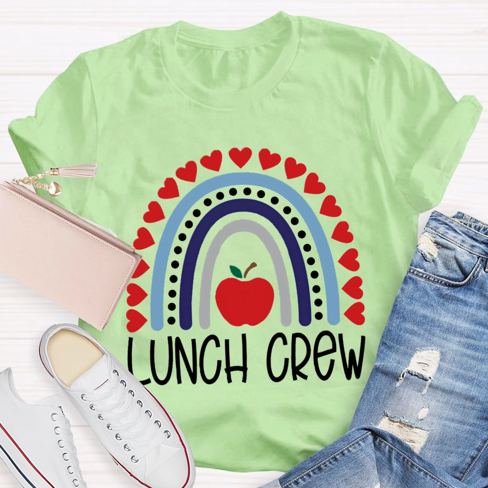Lunch Crew Red Apple And Small Heart T-shirt