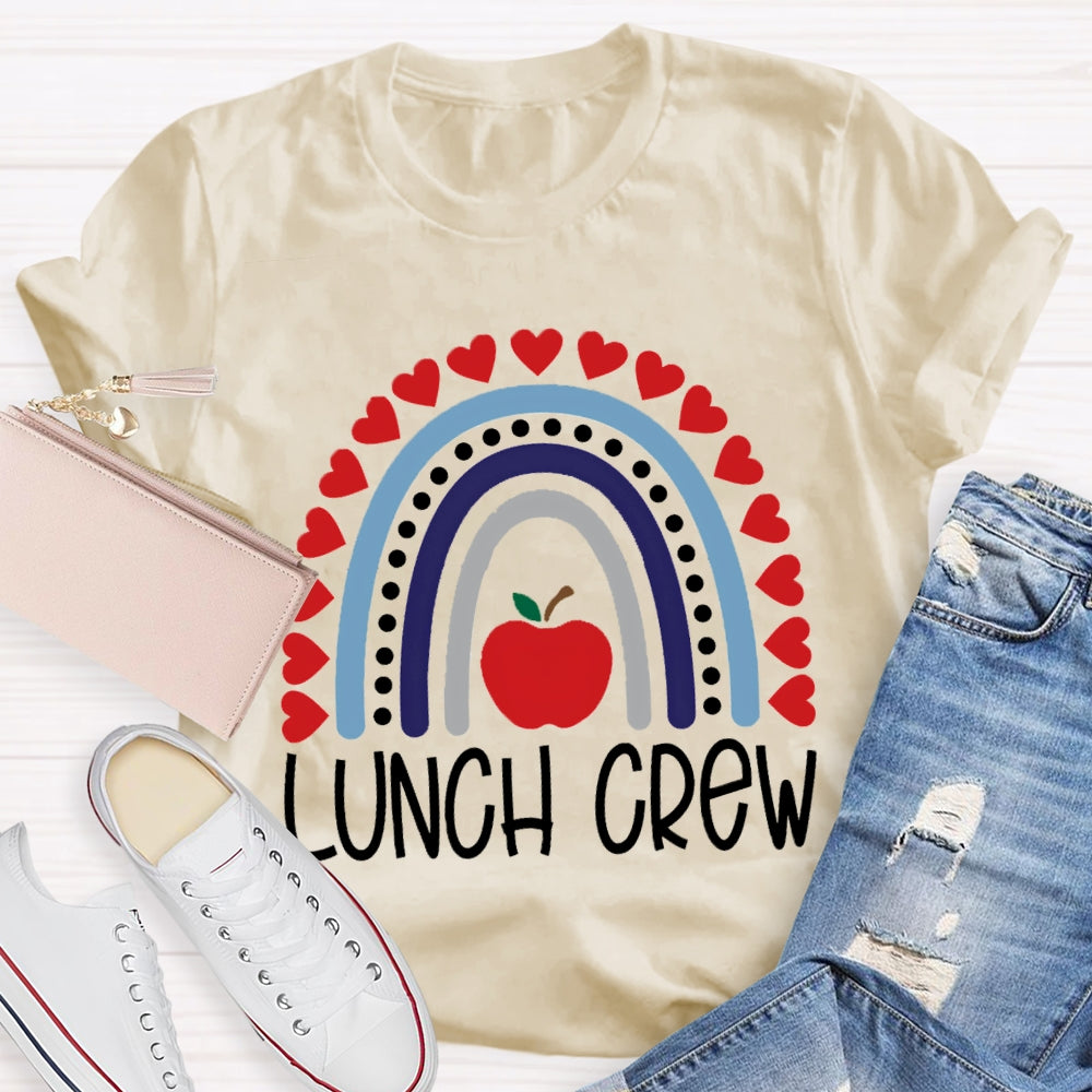 Lunch Crew Red Apple And Small Heart T-shirt