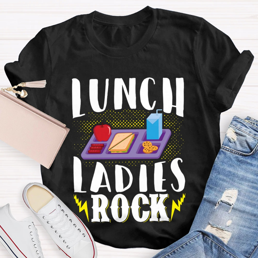 Lunch Ladies Rock Sandwiches And Milk T-shirt