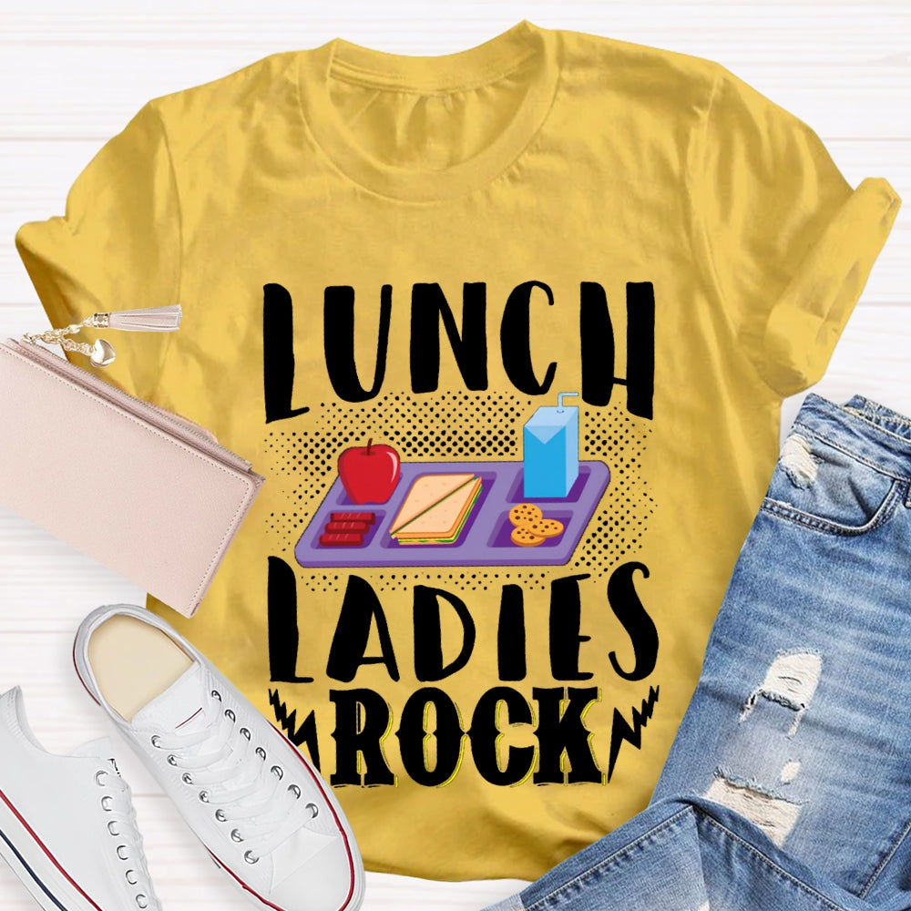 Lunch Ladies Rock Sandwiches And Milk T-shirt