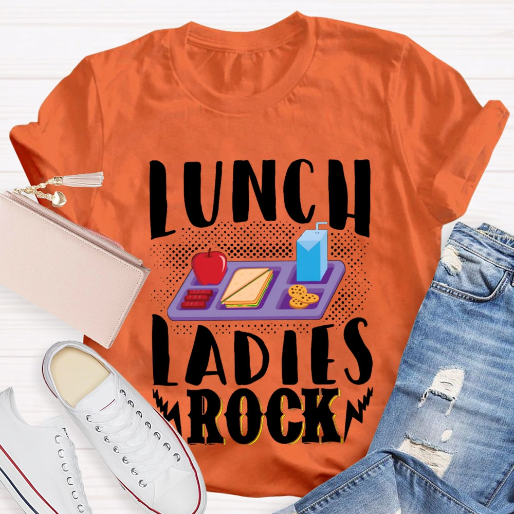 Lunch Ladies Rock Sandwiches And Milk T-shirt