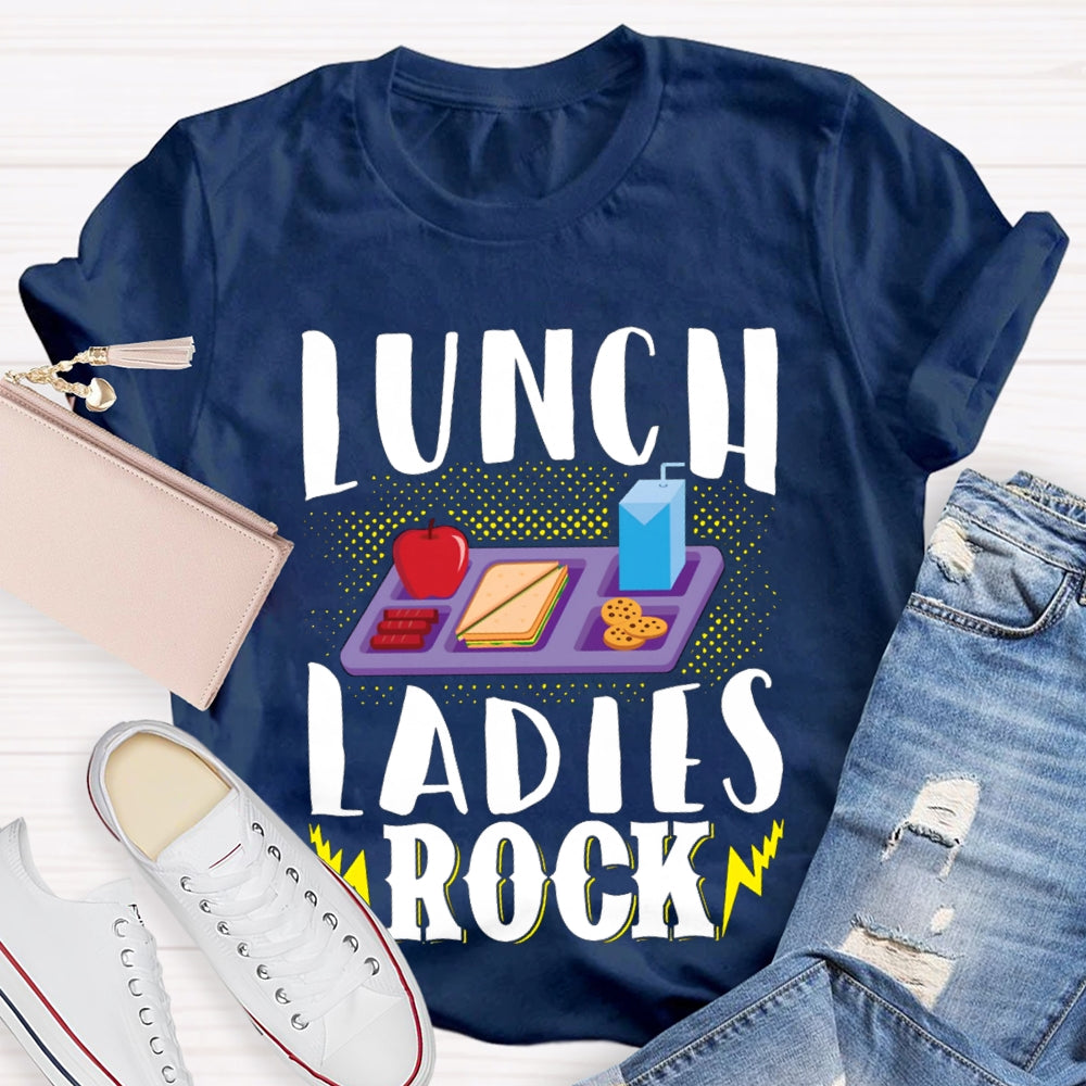 Lunch Ladies Rock Sandwiches And Milk T-shirt