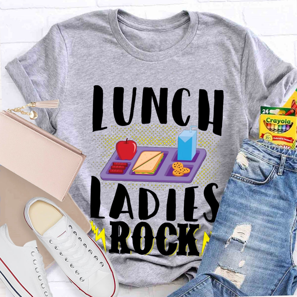 Lunch Ladies Rock Sandwiches And Milk T-shirt