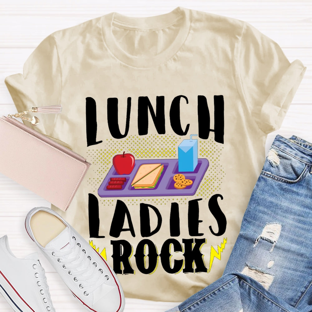 Lunch Ladies Rock Sandwiches And Milk T-shirt