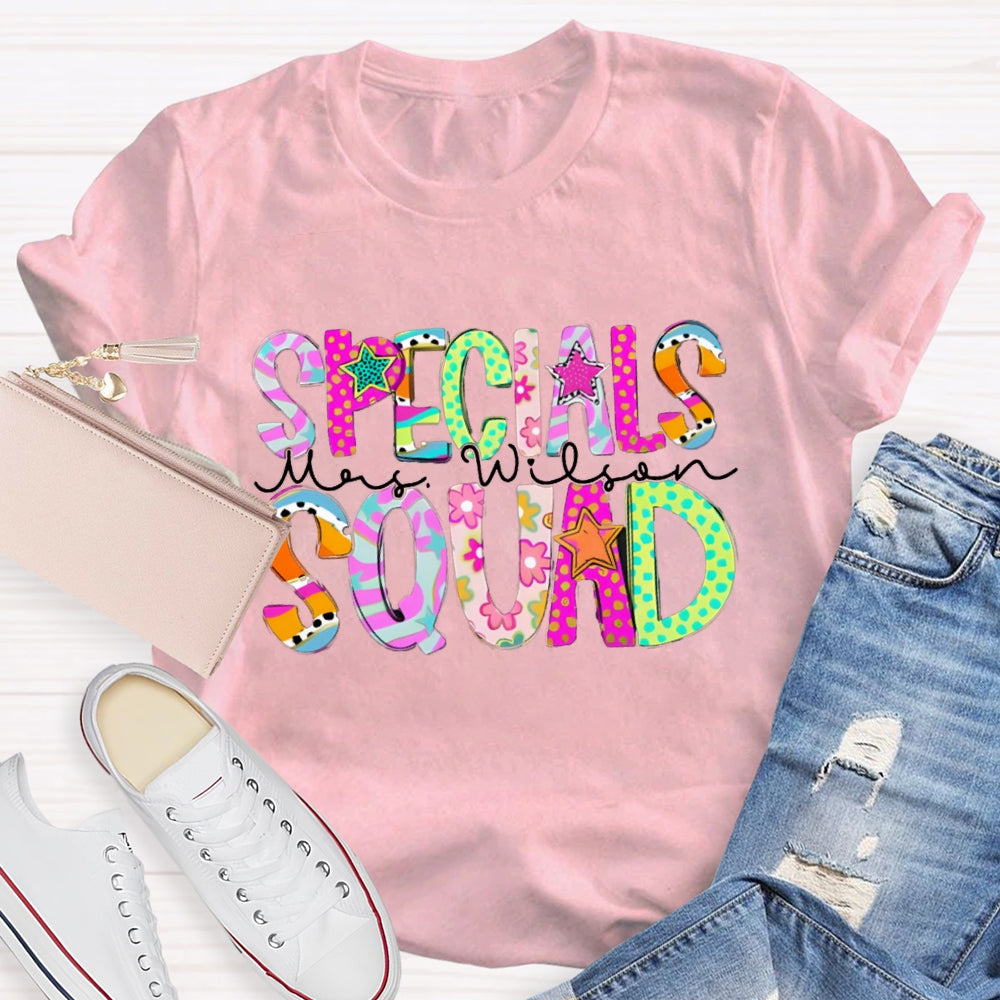 Personalized Name Specials Squad Teacher T-shirt