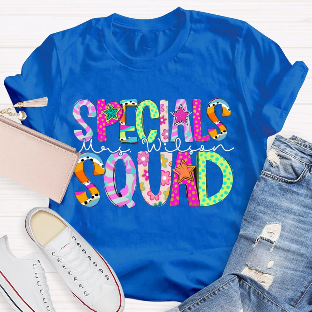 Personalized Name Specials Squad Teacher T-shirt