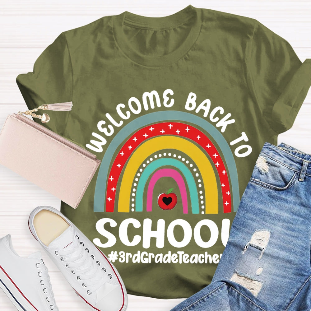 Personalized Grade Welcome Back To School 3rd Grade Teacher T-shirt