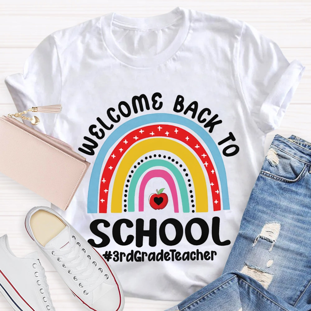 Personalized Grade Welcome Back To School 3rd Grade Teacher T-shirt