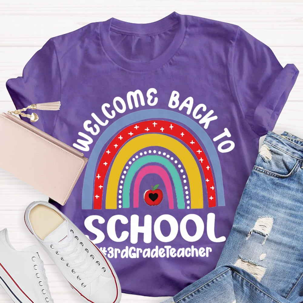 Personalized Grade Welcome Back To School 3rd Grade Teacher T-shirt