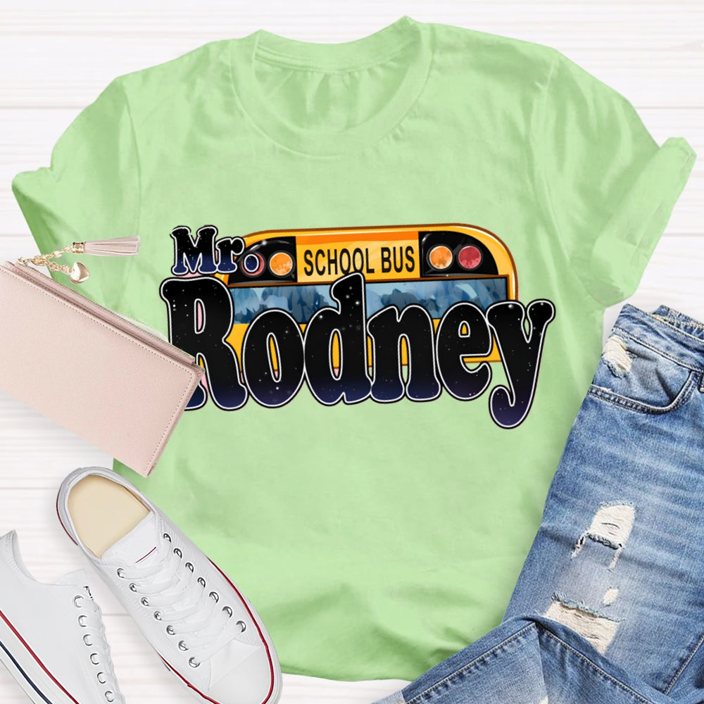 Personalized School Bus Driver Name T-shirt