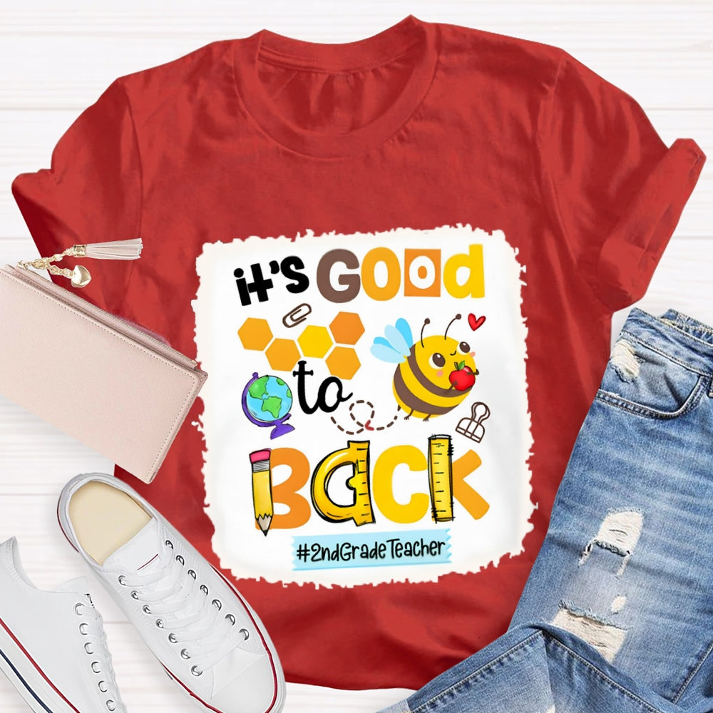 Personalized It's Good To Back 2nd Grade Teacher Shirt