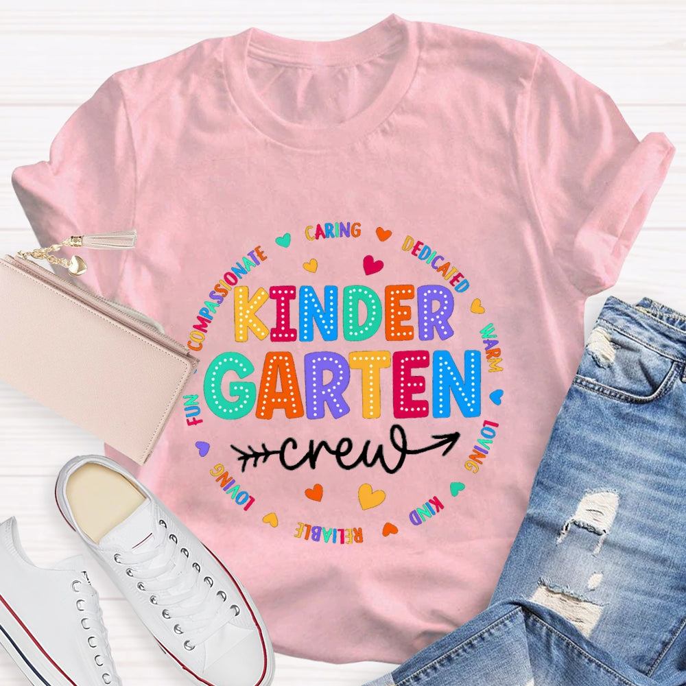 Personalized Grade Kinder Garten Crew T-shirt