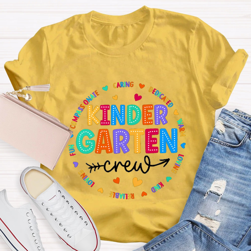 Personalized Grade Kinder Garten Crew T-shirt