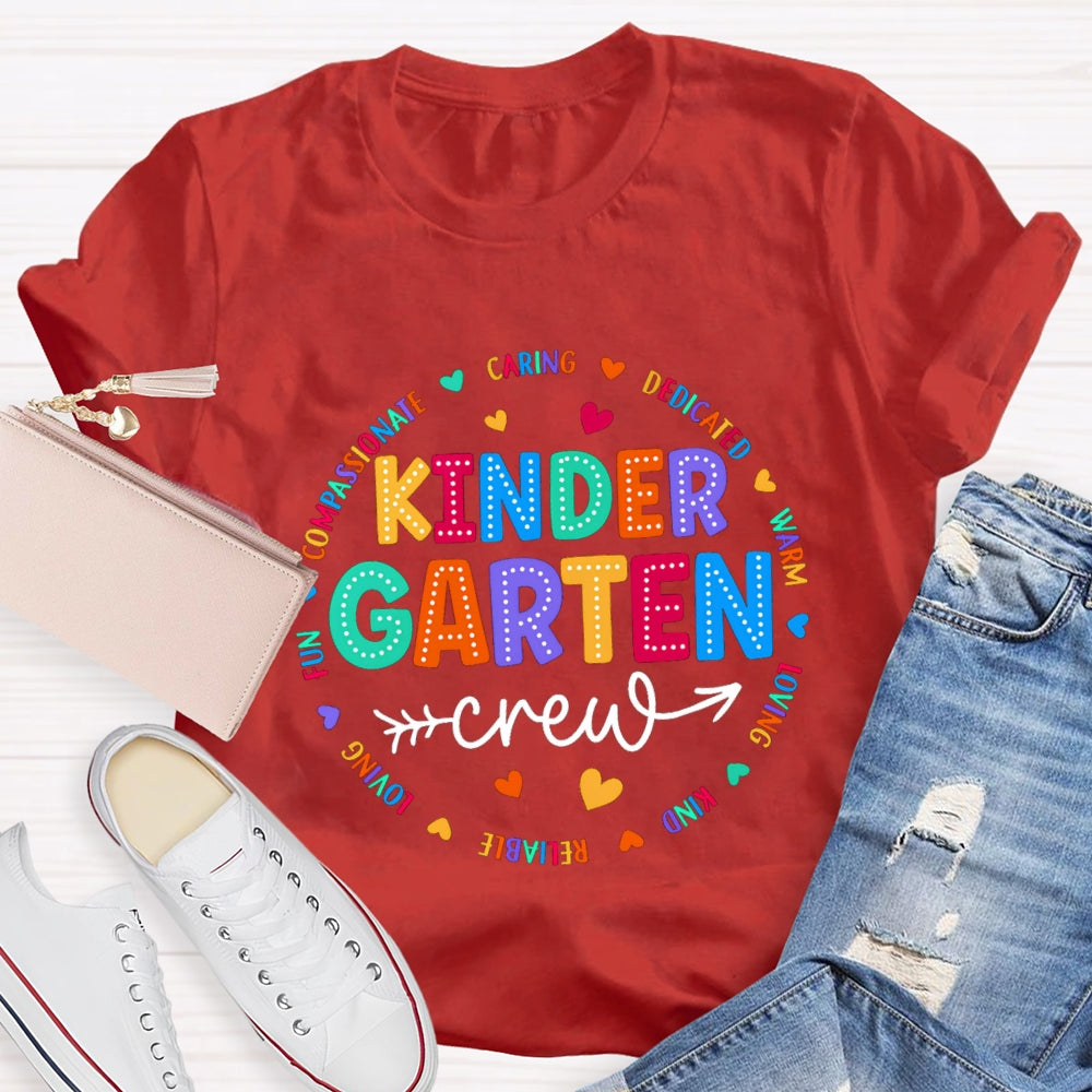 Personalized Grade Kinder Garten Crew T-shirt