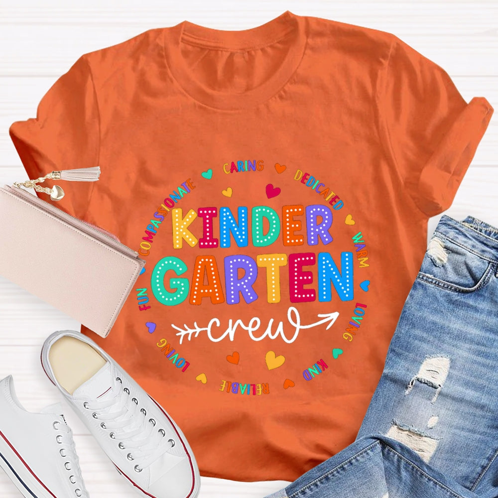 Personalized Grade Kinder Garten Crew T-shirt