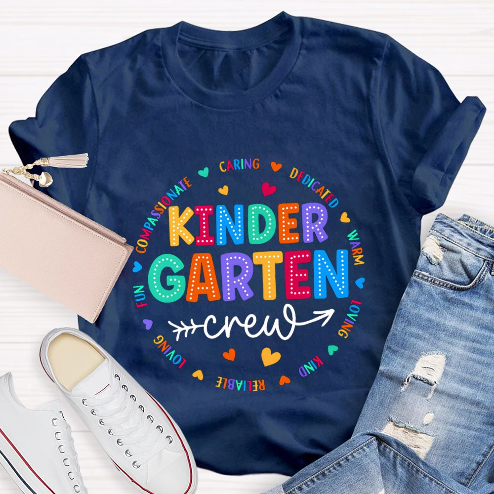 Personalized Grade Kinder Garten Crew T-shirt