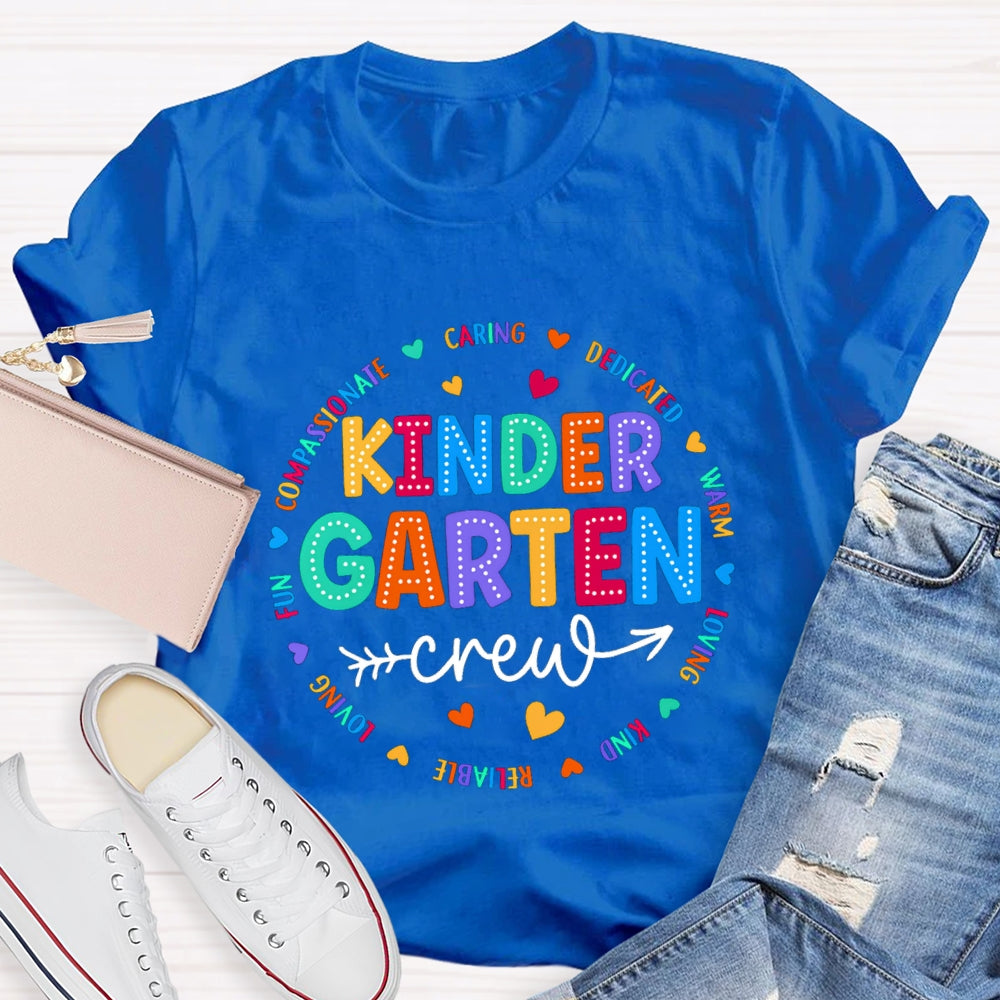 Personalized Grade Kinder Garten Crew T-shirt
